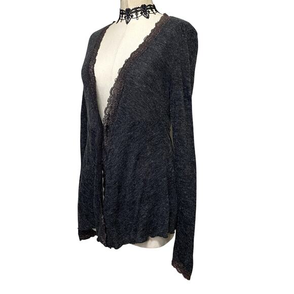 Y2k Studio Y Coquette Cottage Core Lace Long Sleeve Cardigan - Picture 2 of 14